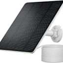 Solar Panel Charger for Arlo Essential 2K Outdoor(2nd Gen)/Essential XL Camera(2nd Gen)/Essential Spotlight, USB C and Micro USB Plug, 9.8ft Cable, Weatherproof (1Pack)