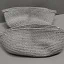 Cotton Rope Storage Basket, Cube Changing Table Organizer for Closet Towels, Baby Nursery Bin, Small Dog Cat Toy Box, Gift Baskets empty (14.5"x 11"x 5") by CIKI HOME, Pack Of 2