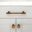 10 Pack Antique Brass Cabinet Knobs 1-1/10 Inch(28mm) Single Hole Cabinet Pulls Round Kitchen Cabinet Knobs Drawer Knobs