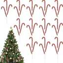 12 Pcs 16 Inch Christmas Plush Stuffed Candy Cane Ornaments Christmas Tree Picks Striped Xmas Tree Topper Decor for Home Vase Fller DIY Crafts Party Supplies(Red, White, Green)