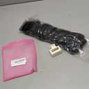 ALXNAN Clip in Long Wavy Synthetic Hair Extension 20 Inch Black Brown 4PCS Thick Hairpieces Fiber Double Weft Hair for Women