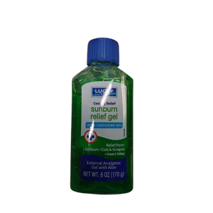 Lucky Super Soft Sunburn Relief Gel. Pain, Redness and Itch Treatment. With Aloe Vera and Lidocaine 170g