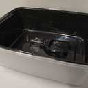 IRIS USA High Sided Cat Litter Box, Large, Scatter Shield, Black