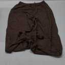 SUUKSESS Women Wide Leg Linen Pants with Pocket High Waisted Lounge Palazzo Pant (Medium, Brown)