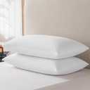 basic home King Size Goose Feather & Down Bed Pillow - 100% Odorless Sleep Pillow for Neck Support & Cooling Comfort - 233TC Cotton Cover with Anti-Poke Liner King 20x36