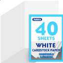 TUXIYA White Cardstock 8.5 x 11 Inches, 180 GSM/65 LB Heavyweight White Construction Paper, 40 Sheets Printer Paper for Invitations, DIY Cards, Arts, Crafts, Watercolor Projects