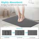 Large Diatomite Stone Bath Mat, Premium Non-Slip Natural Diatomaceous Earth Bathtub Quick Drying Mats for Bathroom Floor (30" x 17" Dark Gray)