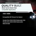 QUALITY-BUILT Front Ceramic Brake Pads, Black Series 1003-1608C, Compatible with 2012-2015 Honda Civic