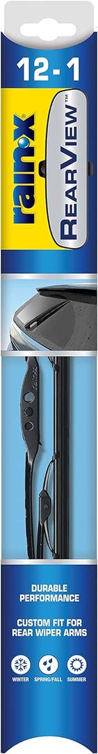 Rain-X 850035 RearView 12-1 Rear Wiper Blade, 12 Inch Conventional Rear Wiper Blade, Fits J-Hook (Pack Of 1), Automotive Replacement Wiper Blades That Meet Or Exceed OEM Quality And Design Standards