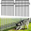 14 Panels Animal Barrier Fence, No Dig Fences, 13in(H) X 19.9ft(L) Garden Fence Animal Barrier for Rabbit and Dog Under Fencing Barrier, Rustproof Metal Fences Border for Outdoor, Yard, Patio