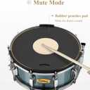 Eastar Snare Drum Set with Drum Sticks,for Beginners with Drum Stand, Mute Pad, Snare Drum Bag, Drum Key, 14"X 5.5", Starry Blue