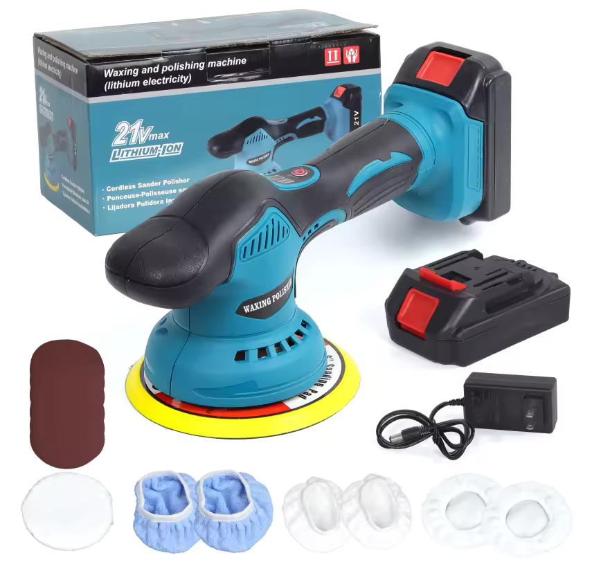 21V Cordless Mini Polisher with Battery for Car Detailing