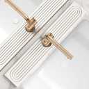 Faucet Mat for Kitchen Sink Diatomite Stone Drying Mat & Sink Protector, Prevent Moisture Sink Splash Guard Water-Absorbing Stone Tray for Bathroom Counter (Light Grey, 23.6" x 3.9")