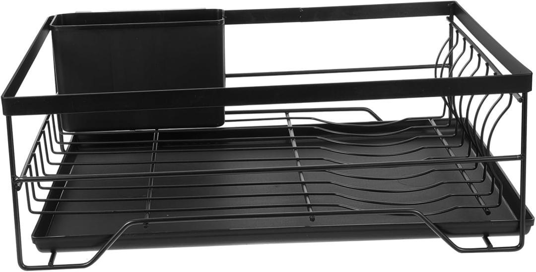 Household Dish Draining Rack Metal Kitchen Storage Shelf for Efficient Dish Drying Stylish Design for Countertop Organization and Easy Cleaning
