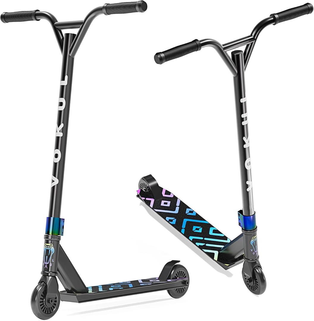 VOKUL Complete Pro Stunt Scooter for Kids, Boys Girls, Teens High Performance Trick Scooter for Skatepark Street for Ages 6 and Up