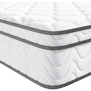 Vesgantti Twin XL Mattress, 10 Inch Hybrid Mattress in a Box with Memory Foam & Pocket Spring, Ergonomic Design & Pressure Relief, Medium Firm Feel,39"*80"*10"