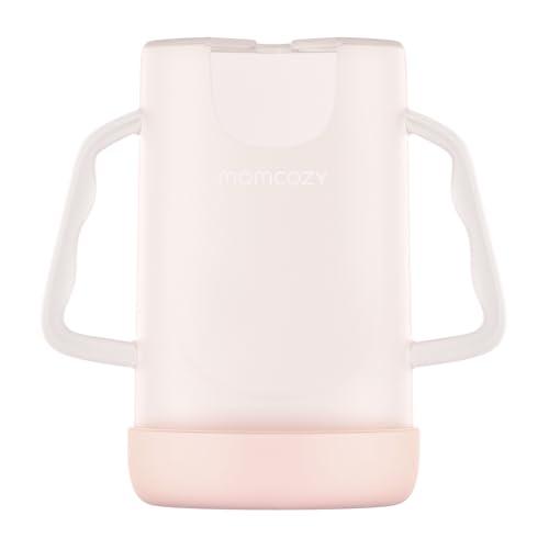 Momcozy Baby Pouch Holder No Squeeze, Baby Food & Juice Box Holder, Mess-Free, Easy Grip for Self-Feeding, BPA-Free & DEHP-Free, Must-Have for Babies, Pink