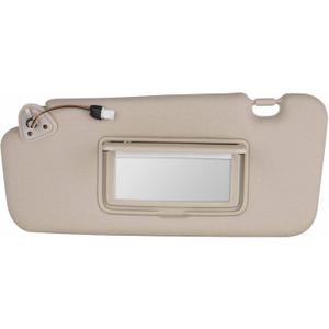 Left Driver Side Sun Visor with Light Compatible with Nissan Murano 2009 2010 2011 2012 2013 2014 Replace# 96401-1AA1B 96400-1AA1B(Beige