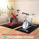 Bike Mat | 6mm Thickness, 36" x 72" Exercise Bike Mat/Treadmill Mat for Hardwood Floors or Carpet, Non-Slip Sweat-Proof Exercise Equipment Mat for Bike Trainer/Stationary Spin Bike