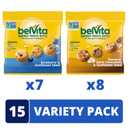 belVita Energy Snack Bites Variety Pack, 2 Flavors, 15 Snack Packs (EXP 08/22/26)