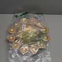 Urli Bowl 14 Inch 12 Diya Holder Indian Diwali Decorations Floating Flowers and Tea Light Candle Holder Pooja Navratri Gold