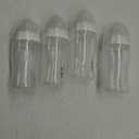 Gulicola Natural Breastfeeding Bottles Wide Neck, Newborn Baby Bottles with Slow Flow Nipples (S), 0 Months +, BPA Free PP, 7 oz & 4 Pack - White