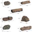EOIVSH 7pcs Diorama Supplies Fake Rocks, Artificial Garden Figurines Tree Stump, Scene Accessories Stone Stumps Statue Ornaments for Micro Train Railway Sand Table Landscape