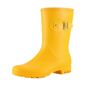 Evshine Women's Mid Calf Rain Boots Waterproof Garden Shoes, Size 40