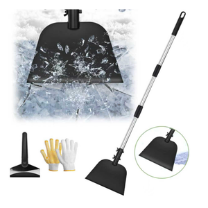 Flat Shovel, 54 inch Ice Scraper, Snow Shovel, Floor Scraper with Adjustable Long Handle, Heavy Duty Ice Chopper, Multifunctional Weed Removal Tool for Driveway, Walkway, Garden and Outdoor Cleaning