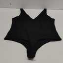 SAUNGKUAI Women’s Bodysuit Sexy Plunge Deep V Neck Backless Sleeveless Tank Thong Body Suits Outfits for Going Out Black XL