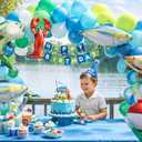 Fishing Theme Foil Balloons Set, Tuna Carp Salmon Lobster Bobber Balloons, Ocean Seafood Party Decorations, Helium Supported Balloons for O fishally One First Birthday, Summer Beach Birthday Decor