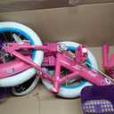 JOYSTAR Little Daisy Kids Bike for Girls Boys Ages 2-7 Years, 12 14 16 Inch Girls Bikes with Doll Bike Seat & Streamers, Boys Bike with Flag & Number Plate, Multiple Colors, 14 Inch with Training Wheels