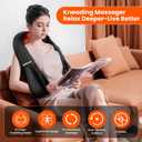 AMZPONY Cordless Neck Massager for Pain Relief Deep Tissue, Rechargeable Shiatsu Neck and Back Massager with Heat Kneading Shoulder Massage for Body Muscle Pain Relief,Gifts for Dad Mom Friends