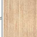 FRELISH DECOR Handwoven Jute Area Rug - 6x9 Feet Natural Yarn - Rustic Vintage Beige Braided Reversible Rectangular Rugs for Bedroom - Kitchen - Living Room - Farmhouse (6' x 9')