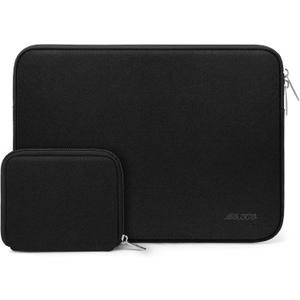 MOSISO Laptop Case 13.3 inch, 13-13.3 inch Laptop Sleeve Bag Compatible with MacBook Air/Pro 13/Pro 14 M5 M4 M3 M2 M1, HP Dell ASUS Lenovo, Neoprene Computer Sleeve Bag with Small Case, Black