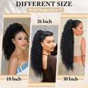 Ponytail Extension, Claw Clip Ponytail Extension for Women Long Ombre Brown Curly Clip in Pony Tails Hair Extensions 30 Inch Synthetic Layered Hairpieces for Women(Ombre Brown Mix Blonde)