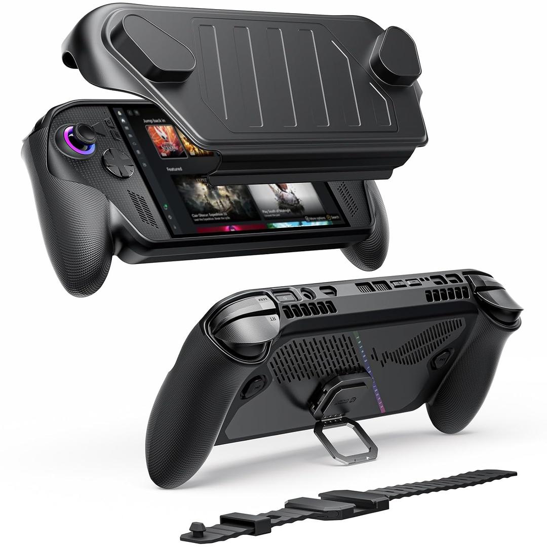JSAUX ModCase for ROG Xbox Ally and ROG Xbox Ally X, Full Protective Case with Detachable Front Cover, Kickstand, Expansion Strap, Anti Slip Ergonomic Grip
