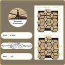 23.6" x 23.6" Acoustic Panels – Real Wood Veneer Full Wall Sound Absorbing Panels, Waterproof Y-Line Design for Home Theater, Studio & Office – Walnut (1 Pack)