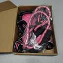 No Pull Dog Harness Adjustable Reflective Oxford Easy Control Medium Large Dog Harness with A Free Heavy Duty 5ft Dog Leash (Large,Pink)