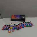 HissiCo Iridescent Acrylic Paint Set of 16 Chameleon Colors 60ml 2 OZ Bottles, High Viscosity Shimmer Paint for Artists, Beginners on Rocks, Crafts, Canvas, Wood, Fabric, Ceramic