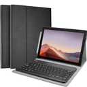 ProCase Keyboard Case for Surface Pro 7 (2019) /Pro 6 (2018) /Pro 5 (2017) /Pro 4 (2015) 12.3 Inch Tablet, Slim Lightweight Smart Cover with Magnetically Detachable Wireless Keyboard Black