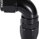 10AN 90 Degree Fittings For Braided Oil Fuel Line Black #4416