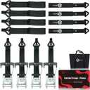 Best & TRUSTCar Tie Down Straps for Trailers with J Hooks (4PK) - Car Tie Down Axle Straps