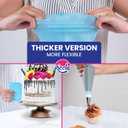 Riccle 88 pcs Cake Decorating Kit with Cake Turntable - Includes 50 Disposable + 2 Reusable Piping Bags and Tips Set, 24 Icing Piping Tips, 2 Spatulas, 3 Icing Comb Scraper, Baking Supplies