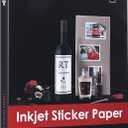 (50 Sheets) Koala Glossy Sticker Paper for Inkjet Printer, Printable Sticker Paper White, 8.5x11 Inch Self-Adhesive Photo Sticker Printer Paper