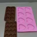 Geometric Heart Silicone Molds (3 pcs) - Mini Heart Shapes for Ice Cubes, Chocolate & Fun Shapes