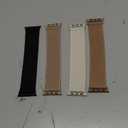 4 Pack Stretchy Nylon Solo Loop Bands Compatible with Apple Watch 49mm 46mm 45mm 44mm 42mm 41mm 40mm 38mm, Elastic Sport Strap for iWatch Ultra/2 Series 10 9 8 7 SE 6 5 4 3 2 1 women, 6"