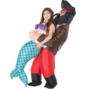 Morph Inflatable Mermaid Costume Kids, Blow Up Pirate Costume Children, Mermaid Inflatable Costumes for Girls