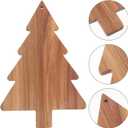 Amosfun Christmas Tree Charcuterie Board Xmas Cutting Board Fruit Tray Wooden Cheese Appetizer Tray Sushi Serving 9.5 x 15 Inch