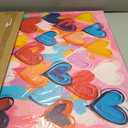 Colorful Heart Graffiti Wall Art Abstract Canvas Paintings Colorful Pictures Modern Abstract Artwork Decor for Office Bedroom Living Room Children's room 24"x24"x 1 Panels